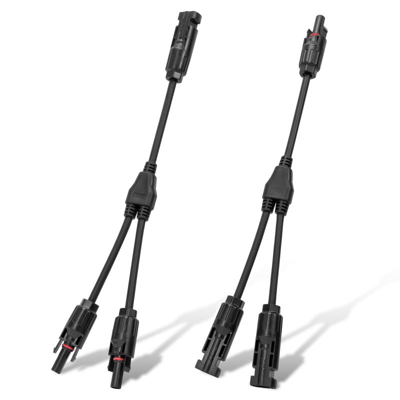 ECO-WORTHY Solar Connectors Y Branch Parallel PV Adapter Cable Wire Plug Tool Kit for Solar Panel(M/FF+F/MM) - Image 1